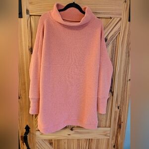 O'Neil Throw It On Mock Neck shirt dress, large, canyon clay colour. Like new